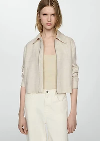 100% linen jacket with zip