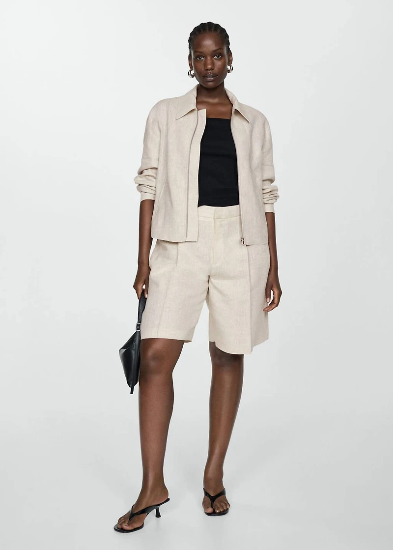 100% linen jacket with zip