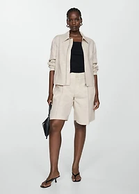 100% linen jacket with zip
