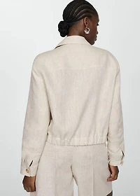 100% linen jacket with zip