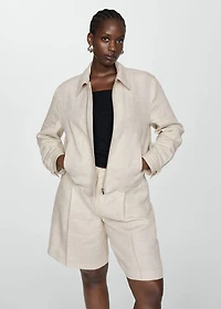 100% linen jacket with zip