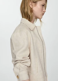 100% linen jacket with zip
