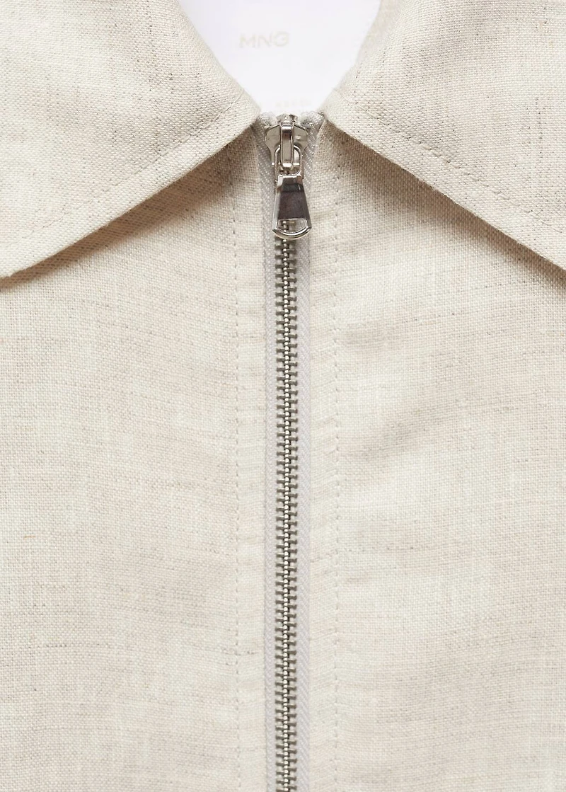 100% linen jacket with zip