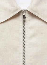 100% linen jacket with zip