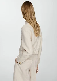 100% linen jacket with zip