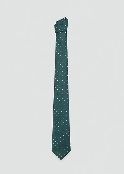 Polka-dot patterned tie