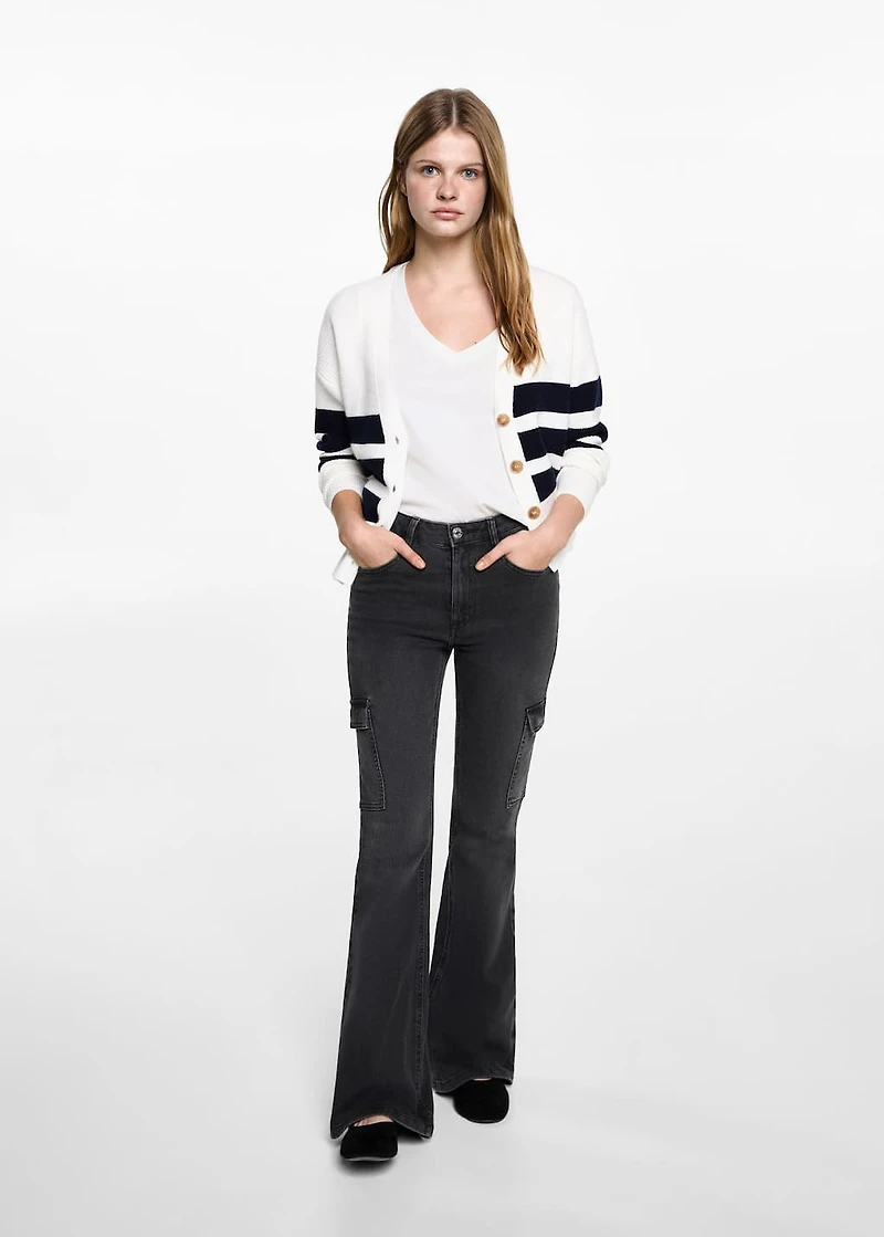 Flared cargo jeans