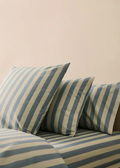 Cotton percale thick-striped children's pillowcase 50x75 cm