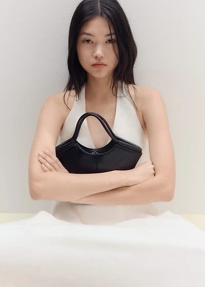 Mini shopper-style shoulder bag