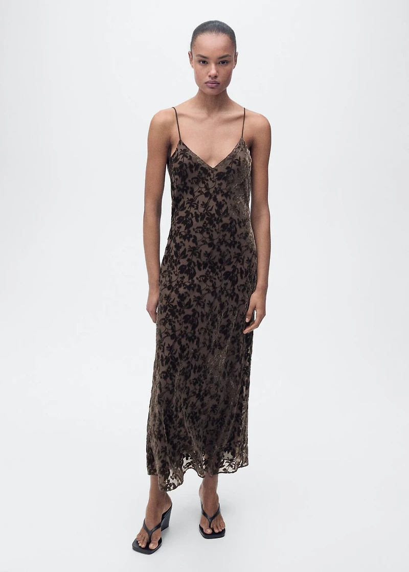 Devoré floral dress