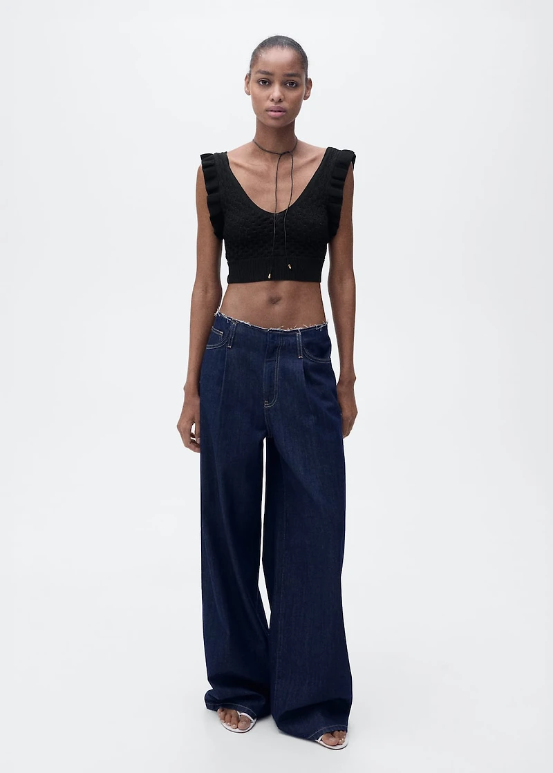 Crop top with bow on the back