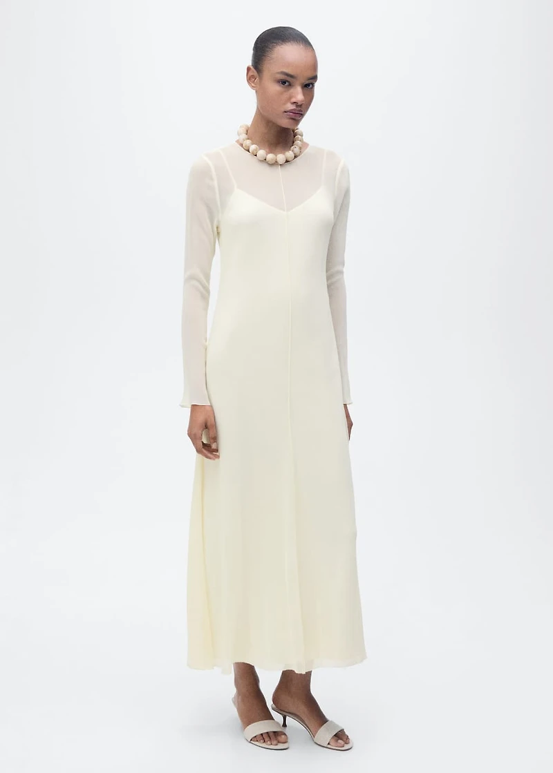 Semi-transparent combination dress