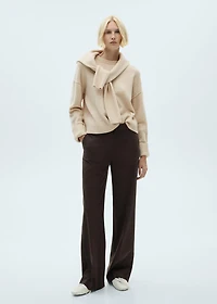 Rolled-up sleeves sweater