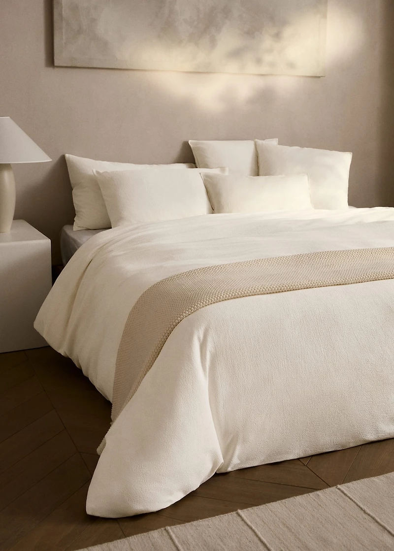 Percale cotton textured duvet cover for cm bed