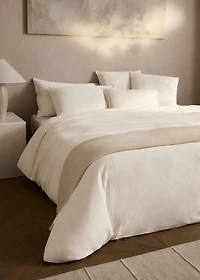 Percale cotton textured duvet cover for cm bed