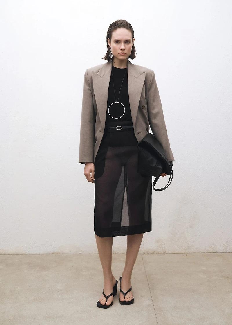 Wool-blend round-neck sweater