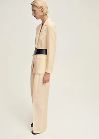 Linen-blend suit blazer