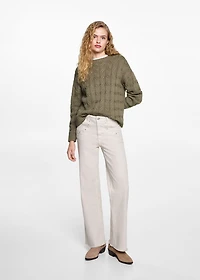Braids knit sweater