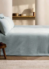 Cotton percale waffle duvet cover for 135 cm bed