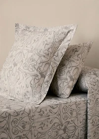 Two cotton percale ornamental-print pillowcases 50x75 cm