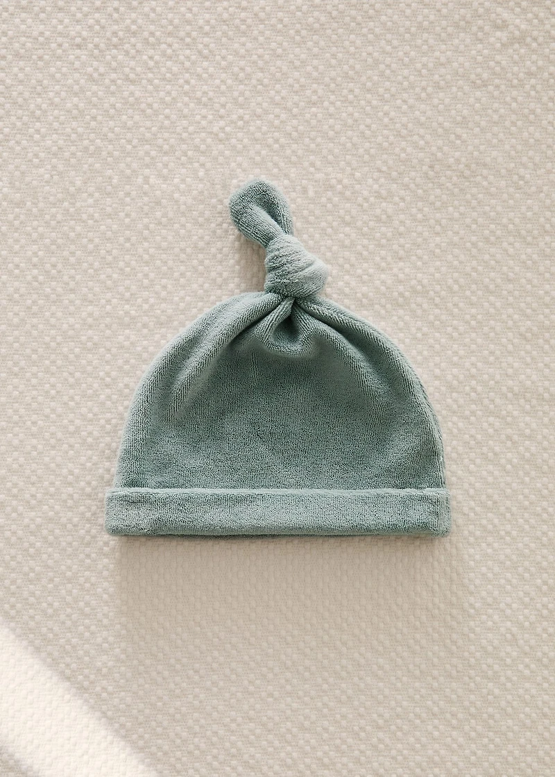 Terry cap with knot detail
