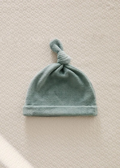 Terry cap with knot detail