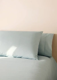 Cotton percale striped children's pillowcase 45x110 cm