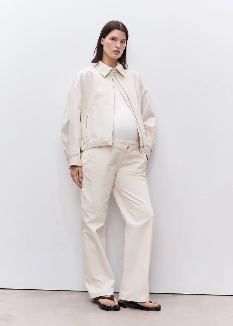 Maternity wide leg jeans
