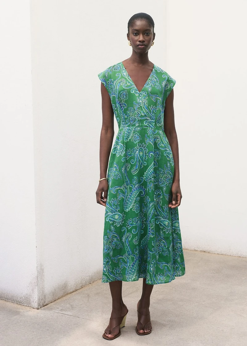 Ramie paisley dress
