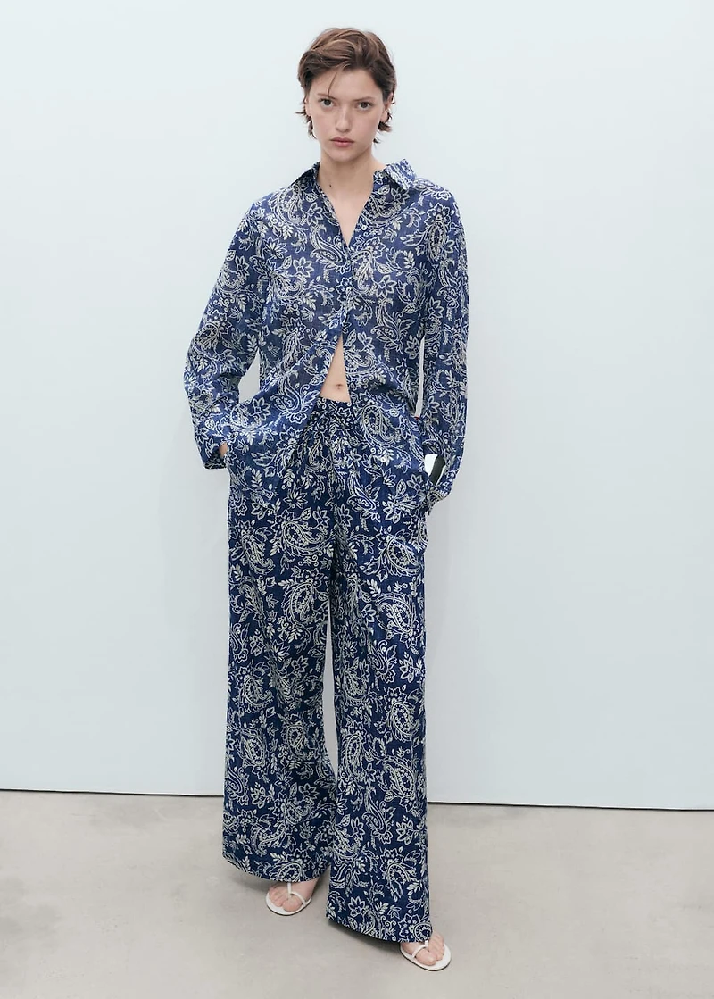 Printed cotton pants
