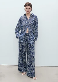 Printed cotton pants