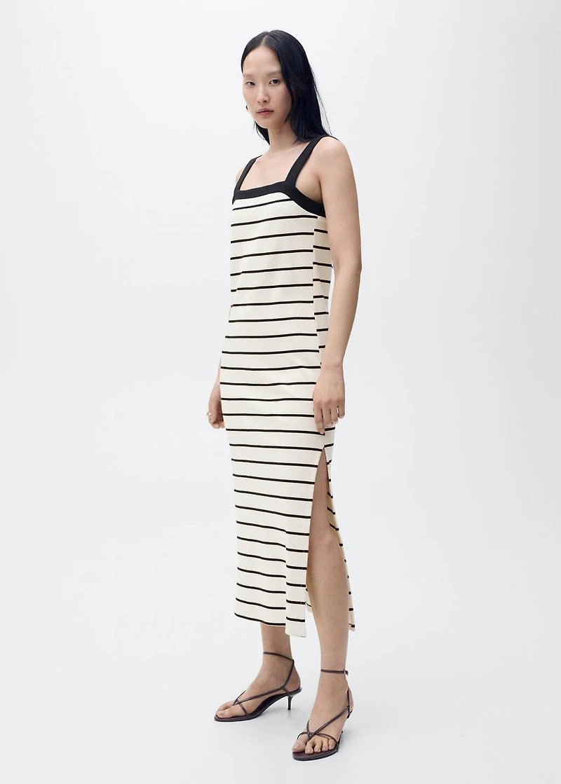 Striped midi dress