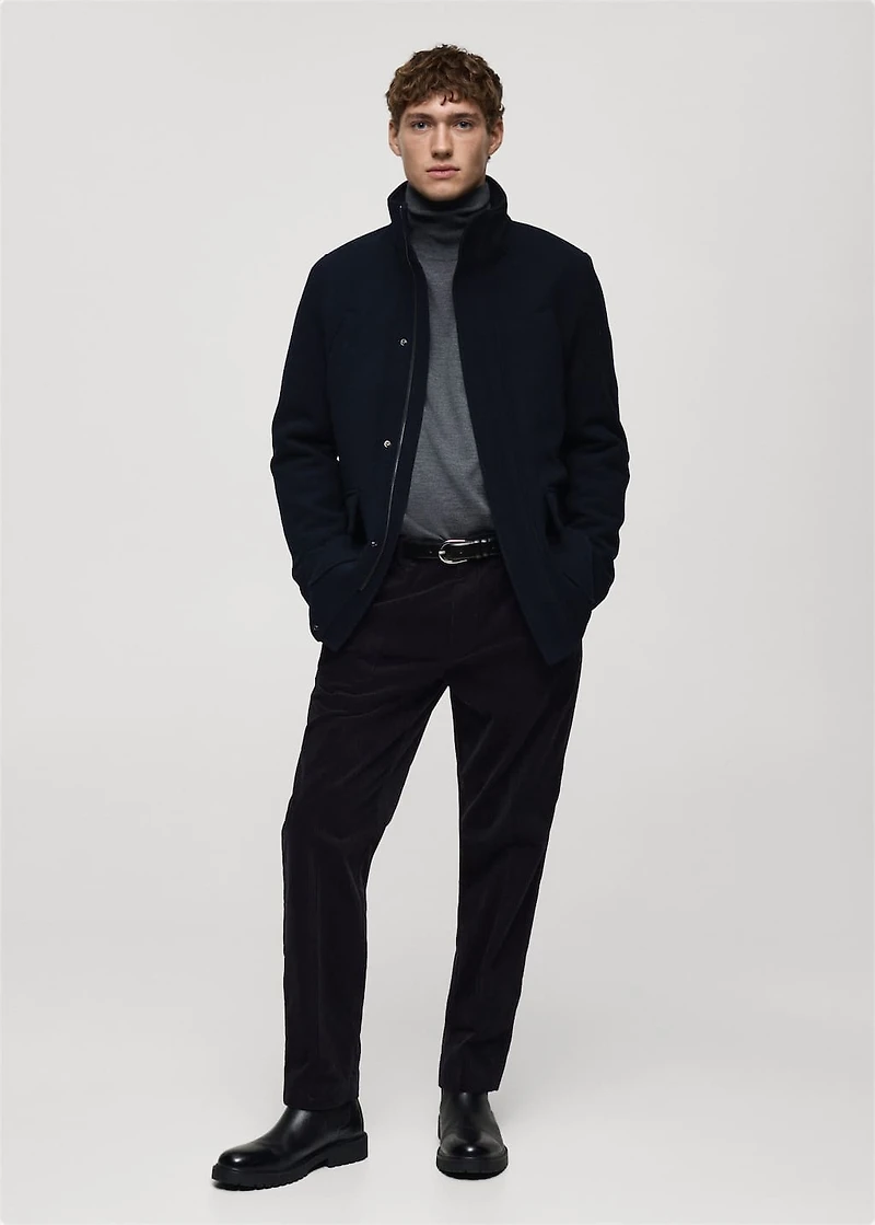 Corduroy regular-fit pants