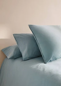 Children's washed cotton double-stitched pillowcase 60x60 cm
