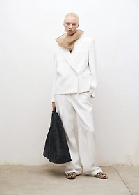 Oversized double-breasted suit blazer