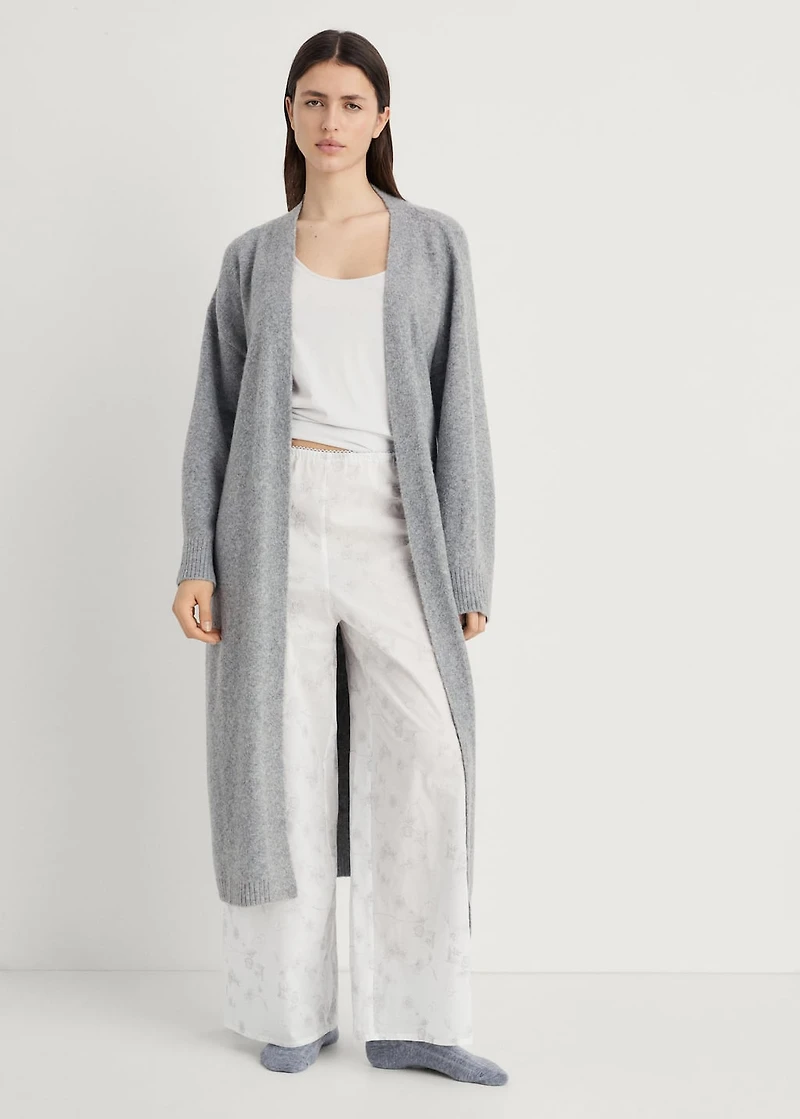 Embroidered pajama pants