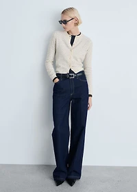 Polka-dot knitted cardigan