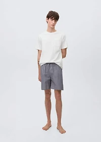 Striped cotton short pyjamas
