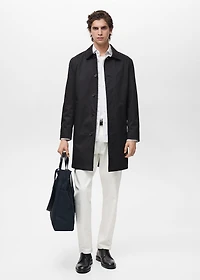 Water-repellent cotton trench coat
