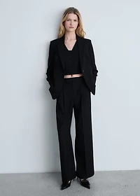 Straight suit trousers