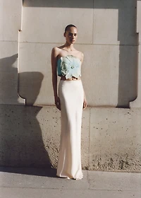 Satin maxi-skirt