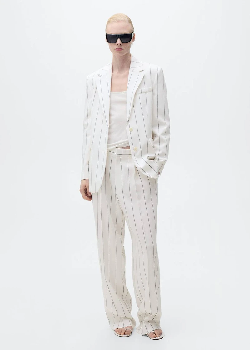 Pinstripe suit jacket