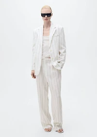 Pinstripe suit jacket
