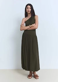 Asymmetrical long balloon dress