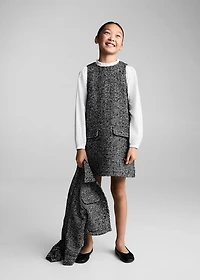 Spike stitch pinafore