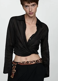 Leopard printed scarf