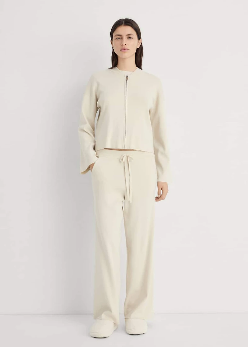 Ribbed knit trousers
