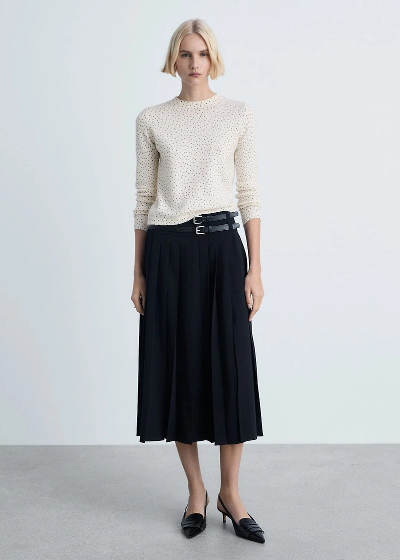 Polka-dot knitted sweater