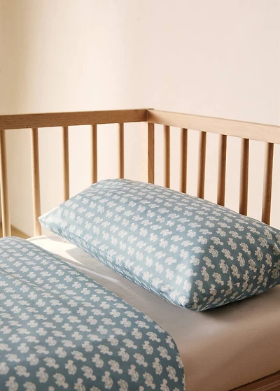 Cotton percale printed children's pillowcase 30x50 cm