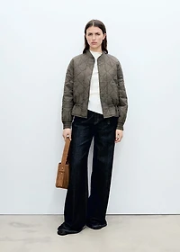 Quilted bomber jacket
